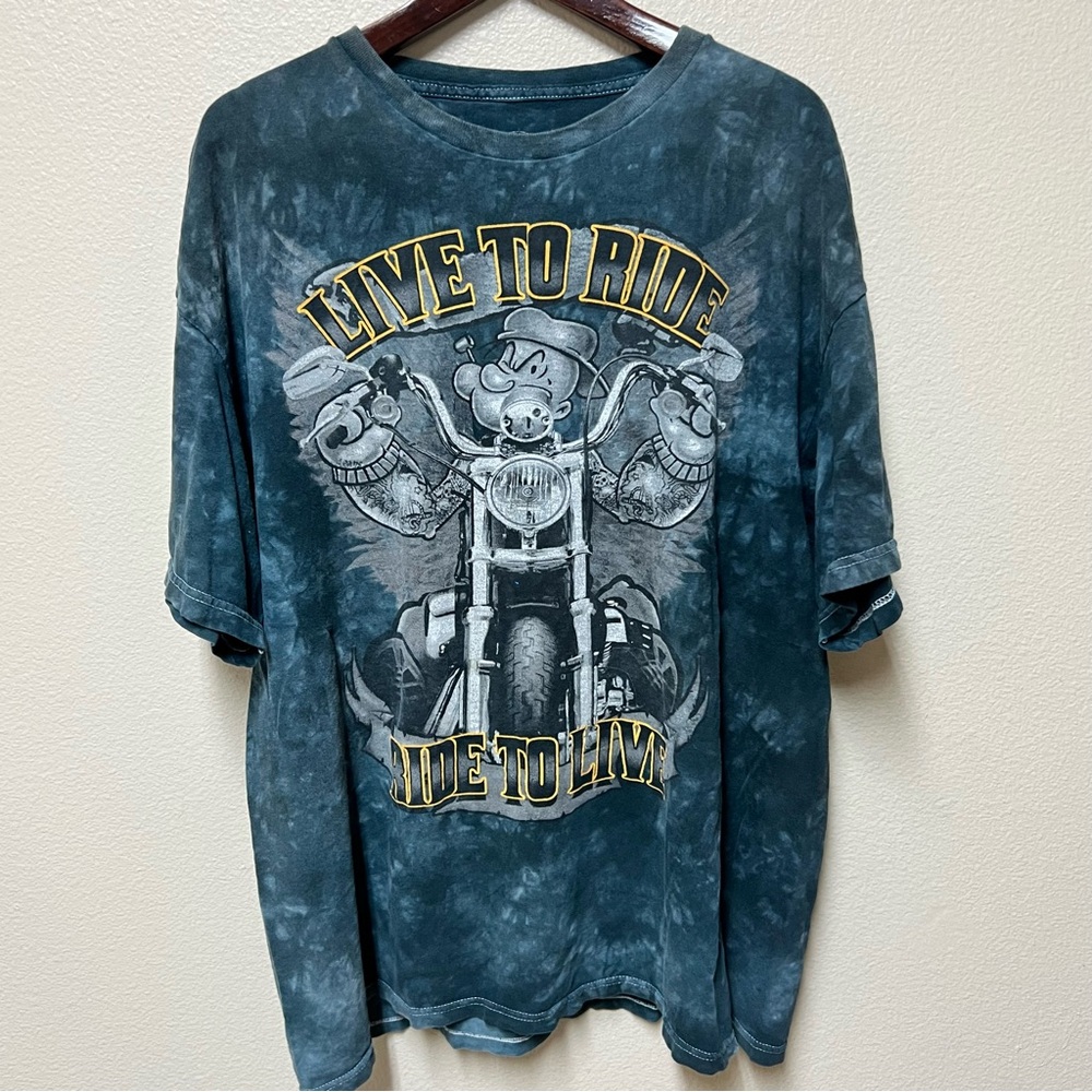Live To Ride Ride To Live Graphic Tee Size XL